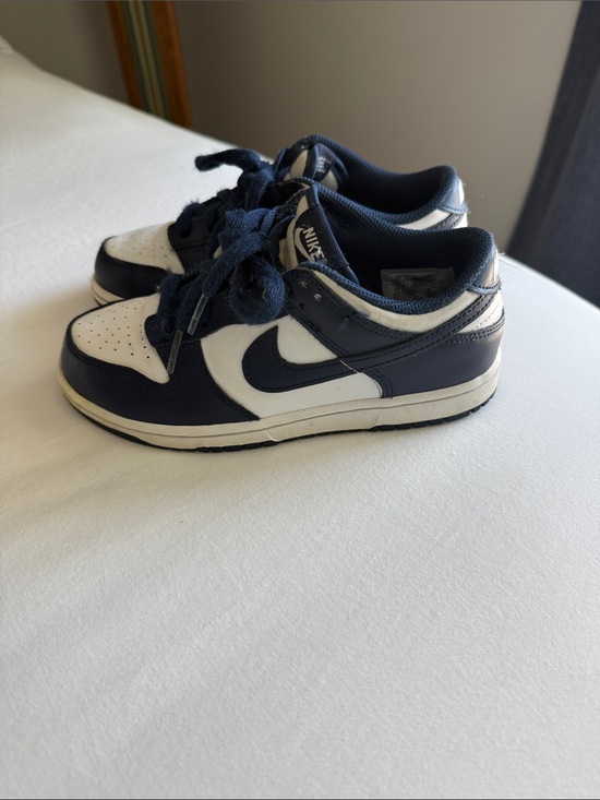Nike Other - Nike Dunks Kids Navy & White Low Top Sneakers